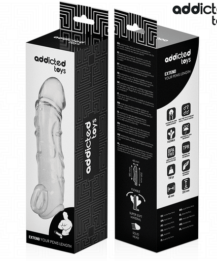 Addicted Toys – Transparente Penisverlängerung 27 cm 