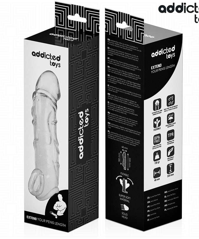 Addicted Toys – Transparente Penisverlängerung 27 cm 