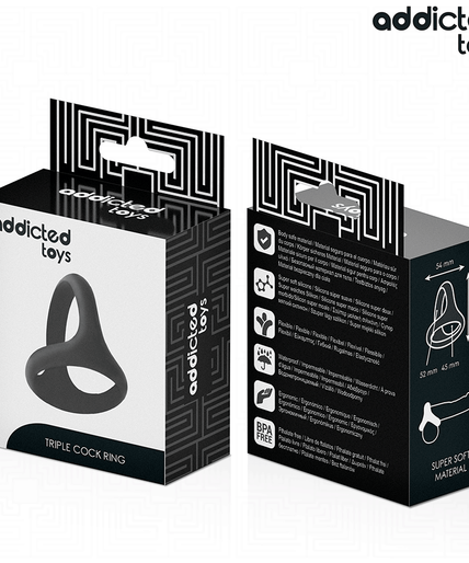 ADDICTED TOYS - THICK TRIPLE PENIS RING