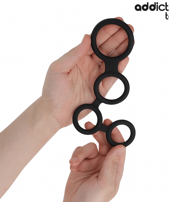 ADDICTED TOYS - PENIS RING WITH DIVIDERS FOR TESTICLES