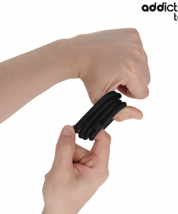 ADDICTED TOYS - PENIS RING WITH DIVIDERS FOR TESTICLES
