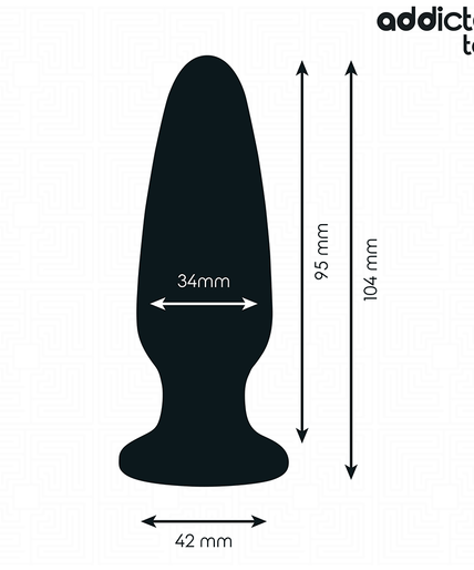 ADDICTED TOYS - ANAL PLUG WITH JEWEL SILICONE SIZE M 10.4 CM