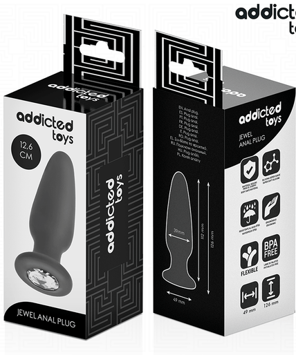 ADDICTED TOYS - ANAL PLUG WITH JEWEL SILICONE SIZE L 12.6 CM