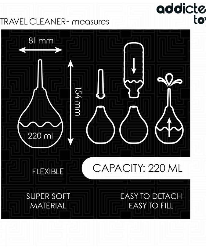 Addicted Toys – Travel Anal Cleaner Size L 220 Ml