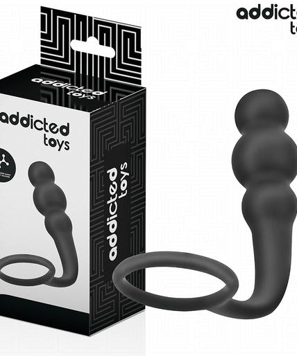 ADDICTED TOYS - ANAL PLUG WITH RING SILICONE MODEL 1