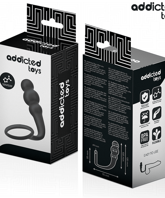 ADDICTED TOYS - BUTTPLUG MET RING SILICONEN MODEL 1