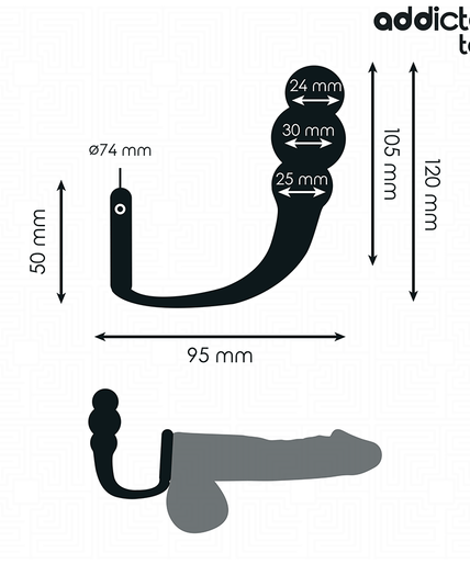ADDICTED TOYS - ANAL PLUG WITH RING SILICONE MODEL 1