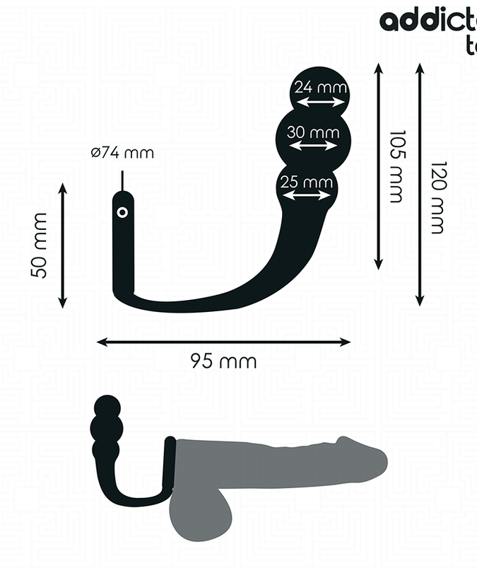 ADDICTED TOYS - BUTTPLUG MET RING SILICONEN MODEL 1