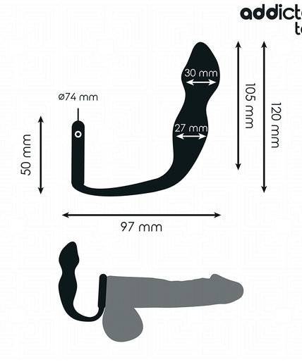 ADDICTED TOYS - ANAL PLUG WITH RING SILICONE MODEL 2