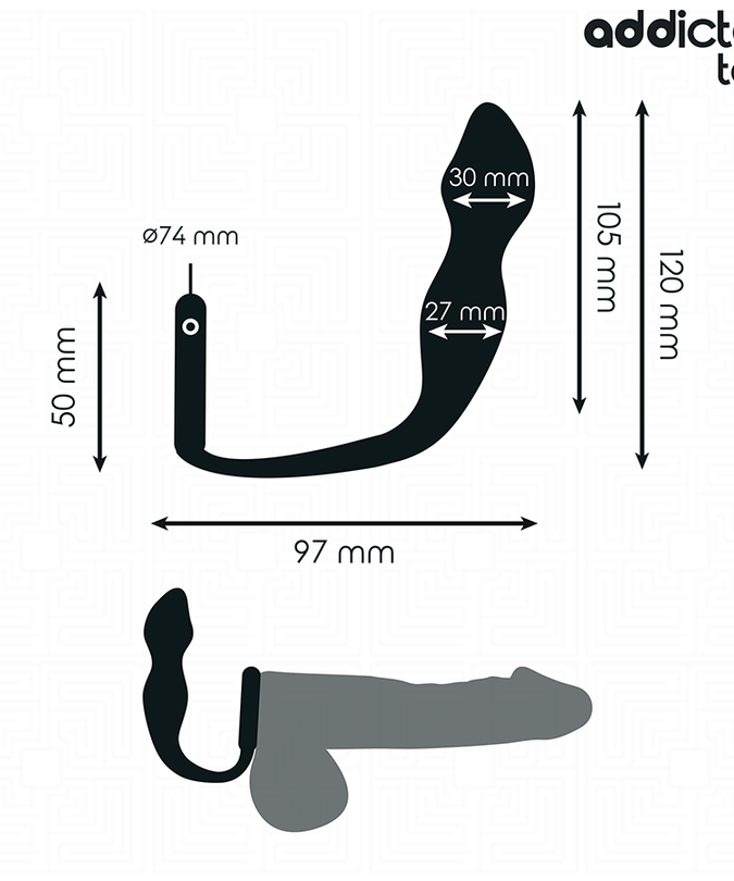 ADDICTED TOYS - BUTTPLUG MET RING SILICONE MODEL 2