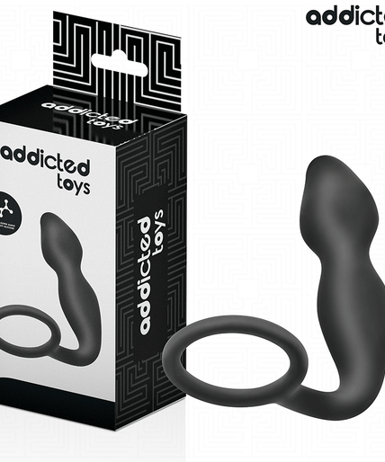 ADDICTED TOYS - ANAL PLUG WITH RING SILICONE MODEL 2