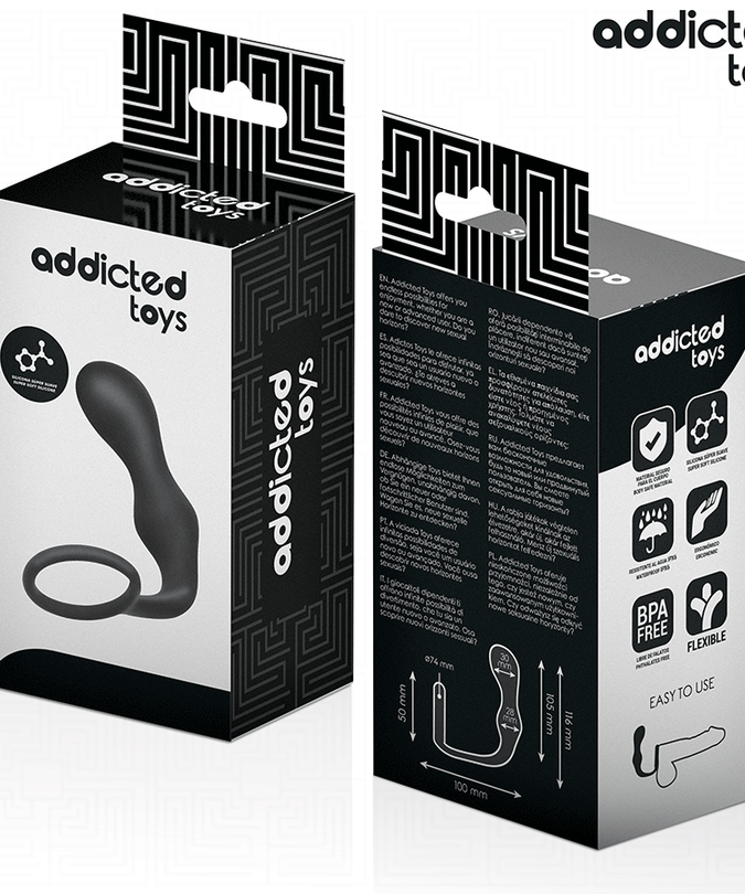 ADDICTED TOYS - ANAL PLUG WITH RING SILICONE MODEL 3