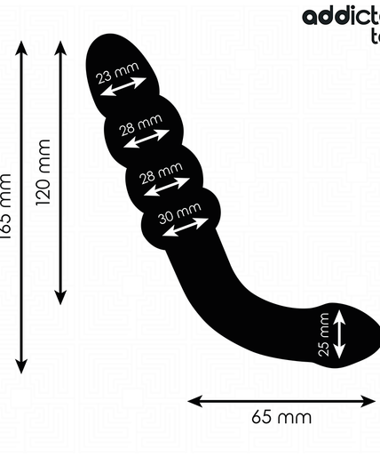 ADDICTED TOYS - DOUBLE ANAL MASSAGER SILICONE 16.5 CM