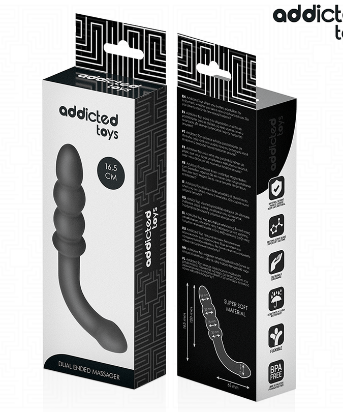 ADDICTED TOYS - DUBBELE ANAAL MASSAGER SILICOON 16,5 CM