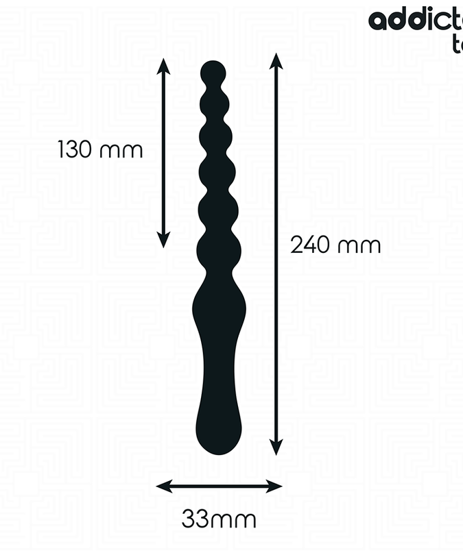 ADDICTED TOYS - DOUBLE ANAL MASSAGER SILICONE 24 CM