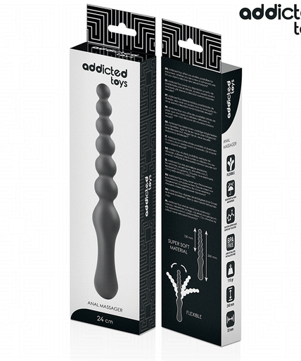 ADDICTED TOYS - DOUBLE ANAL MASSAGER SILICONE 24 CM