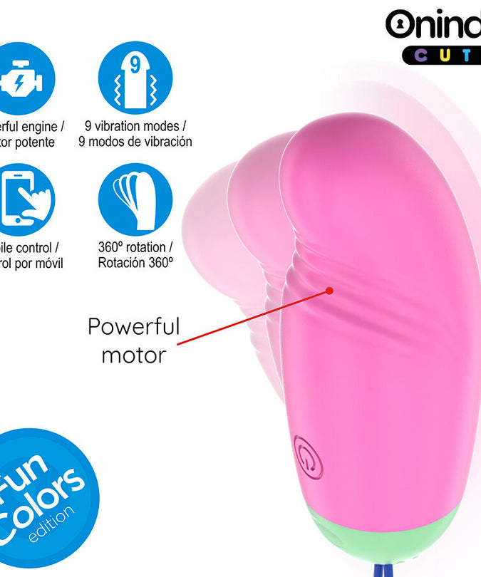 ONINDER CUTE - LOVE PLEASURE 360° VIBRATING-ROTATING SILICONE EGG - FREE GLOBAL APP