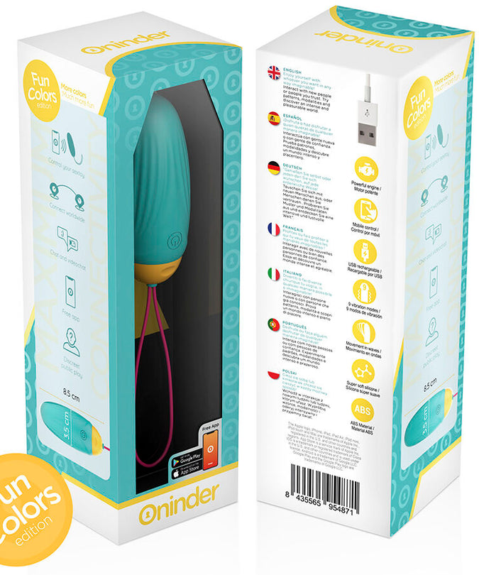ONINDER CUTE - LOVE PLEASURE VIBRATING EGG - ROTATING SILICONE GEMS - FREE GLOBAL APP