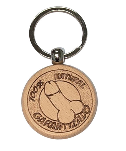 DIABLO PICANTE - HOUTEN PIEMELVORMIGE SLEUTELHANGER