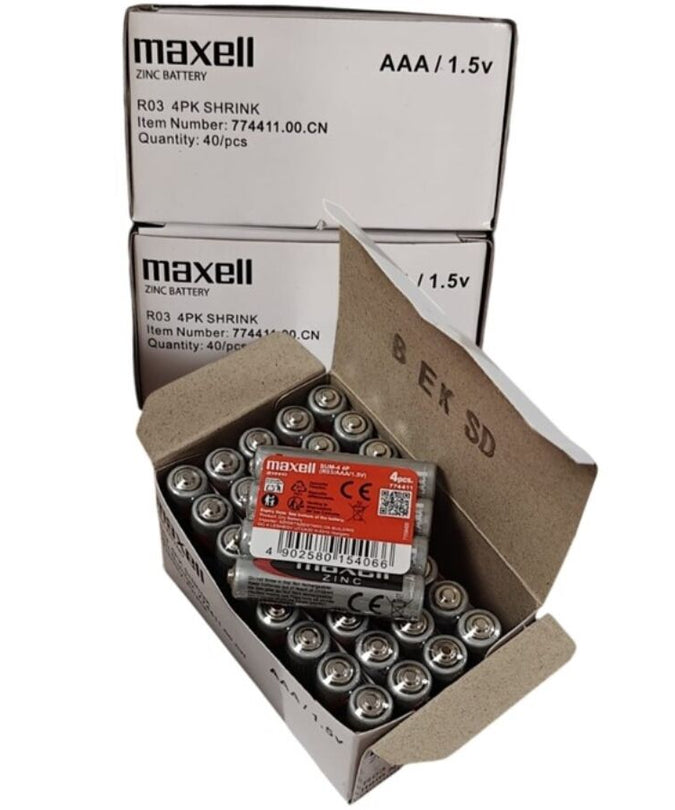 MAXELL - BATTERIJ SALINA MANGAAN AAA R03 KRIMPFOLIE*4
