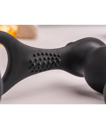 Rocks-Off – Ro-Zen Pro Anal Plug with Vibrating Penis Ring – Black