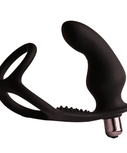 Rocks-Off – Ro-Zen Pro Anal Plug with Vibrating Penis Ring – Black