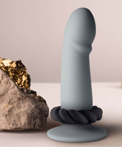 ROCKS-OFF - TWIST BLACK SILICONE MASTURBATOR RING