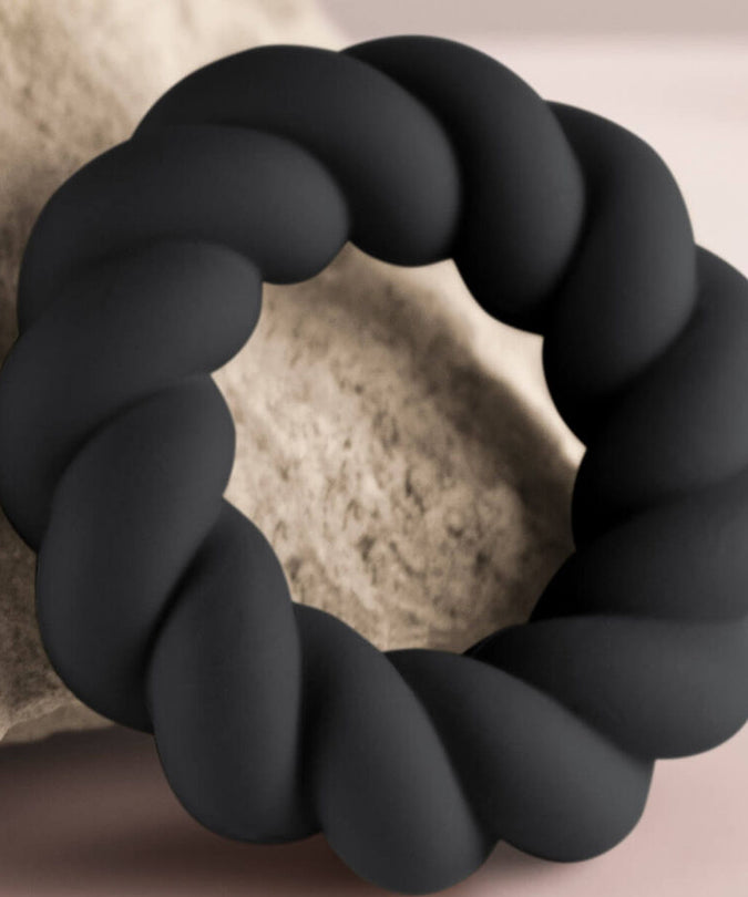 Rocks – Off – Twist Zwarte Siliconen Masturbatiering