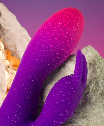 ROCKS- OFF - GLO- GIRL PURPLE RABBIT VIBRATOR