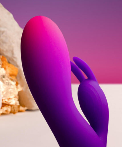ROCKS- OFF - GLO- GIRL PURPLE RABBIT VIBRATOR
