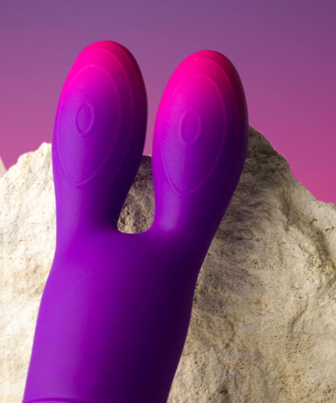 ROCKS- OFF - GLO-GIRL BUNNY PAARSE FLEXIBELE VIBRATOR