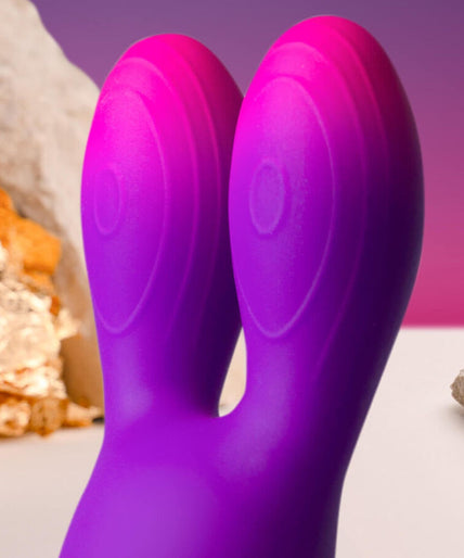 ROCKS- OFF - GLO-GIRL BUNNY PURPLE FLEXIBLE VIBRATOR