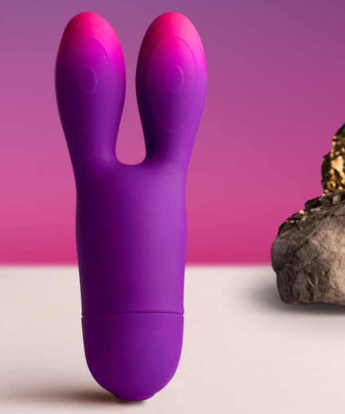 ROCKS- OFF - GLO-GIRL BUNNY PAARSE FLEXIBELE VIBRATOR