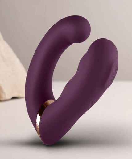 ROCKS-OFF - GEMINI DUAL VIBRATOR G-SPOT CLITORIS STIMULATOR PURPLE