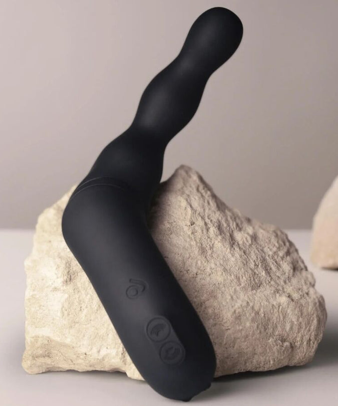 ROCKS-OFF - ZWARTE PROSTAAT- EN ANALE VIBRATOR ADAPTER