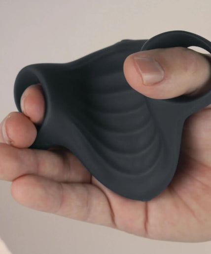 ROCKS- OFF - PALM BLACK FLEXIBLE VIBRATOR MASTURBATOR