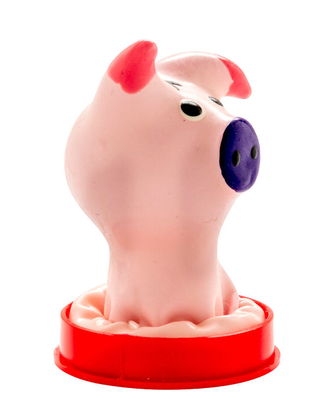 CONDOMERIE - HANDPAINTED NOVELTY CONDOMS PIG HEAD