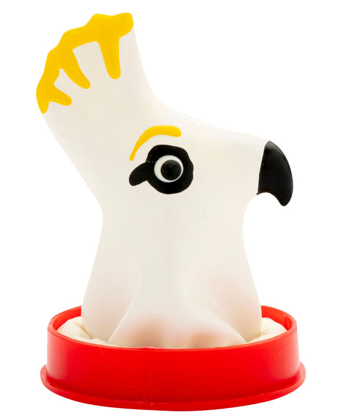 CONDOMERIE - HANDPAINTED NOVELTY CONDOMS PARROT WHITE