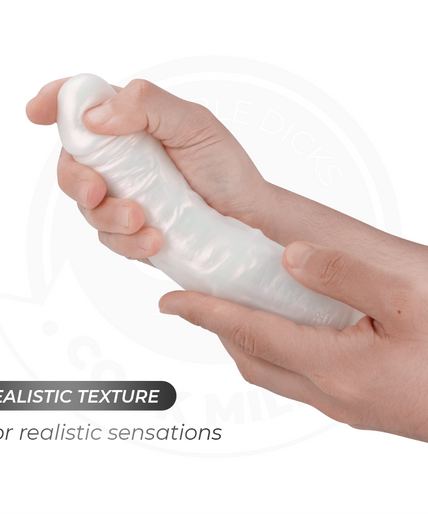 COCK MILLER - DILDO WITH SUCTION CUP, LIGHTS AND VIBRATION WITH REMOTE CONTROL WHITE 20.5 CM