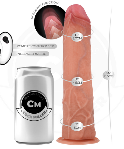 COCK MILLER - HYPER-REALISTIC DILDO WITH SUCTION CUP AND THRUSTING WITH REMOTE CONTROL 21.5 CM