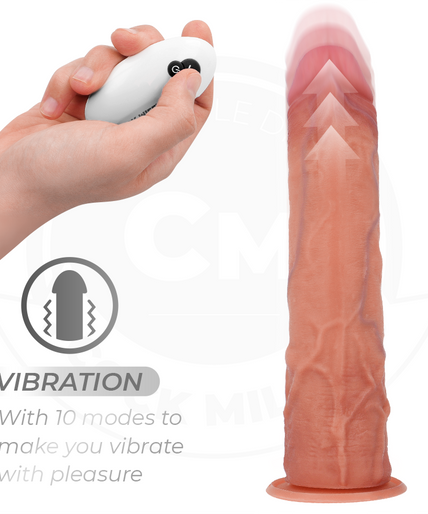 COCK MILLER - HYPER-REALISTIC DILDO WITH SUCTION CUP AND THRUSTING WITH REMOTE CONTROL 21.5 CM
