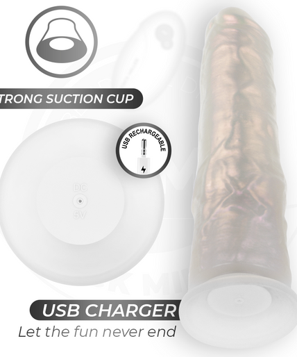COCK MILLER - DILDO WITH SUCTION CUP, LIGHTS AND VIBRATION WITH REMOTE CONTROL WHITE 21.5 CM