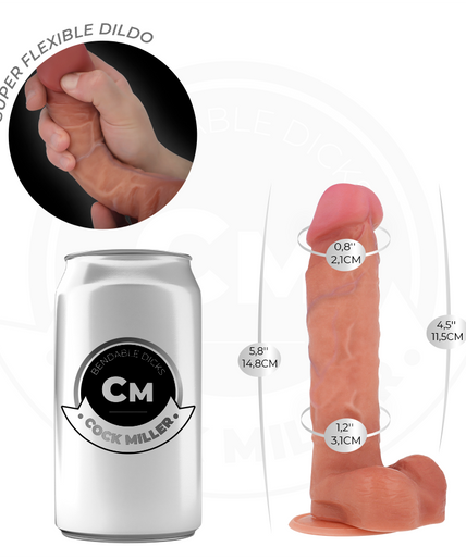 COCK MILLER - HYPERREALISTIC ARTICULABLE DILDO 14.8 CM