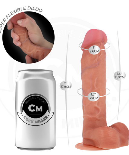 COCK MILLER - HYPERREALISTIC ARTICULABLE DILDO 17.8 CM