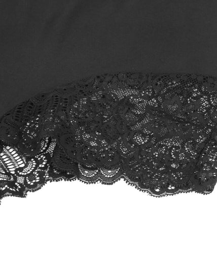 SUBBLIME - ZWARTE TEDDY MET BLOEMENKANT DETAIL S/M
