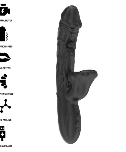 IBIZA - VIBRATOR AND CLITORIS STIMULATOR WITH BITING AND ROTATION EFFECT