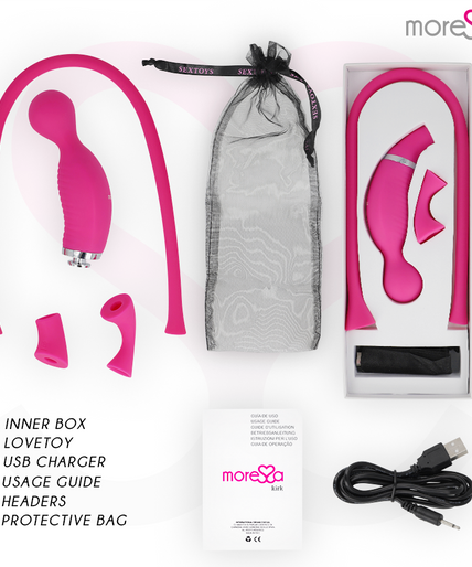 MORESSA - KIRK DUO SUCTION + MULTI-PERFORMANCE MASSAGER PREMIUM SILICONE RECHARGEABLE