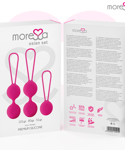 MORESSA - OSIAN SET PREMIUM SILICONE PINK (Osian One - 51 g | Osian Two - 101 g | Osian Three 85 g)