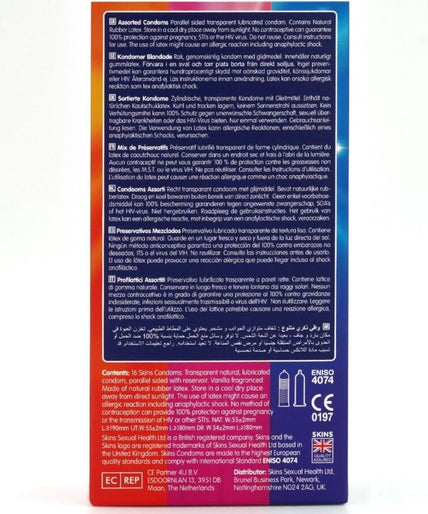 SKINS - ASSORTED PREMIUM CONDOMS PACK 16