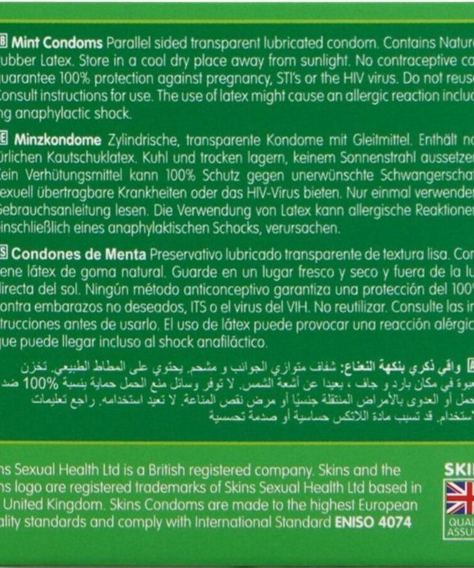 SKINS - MINT PREMIUM CONDOMS PAK 4